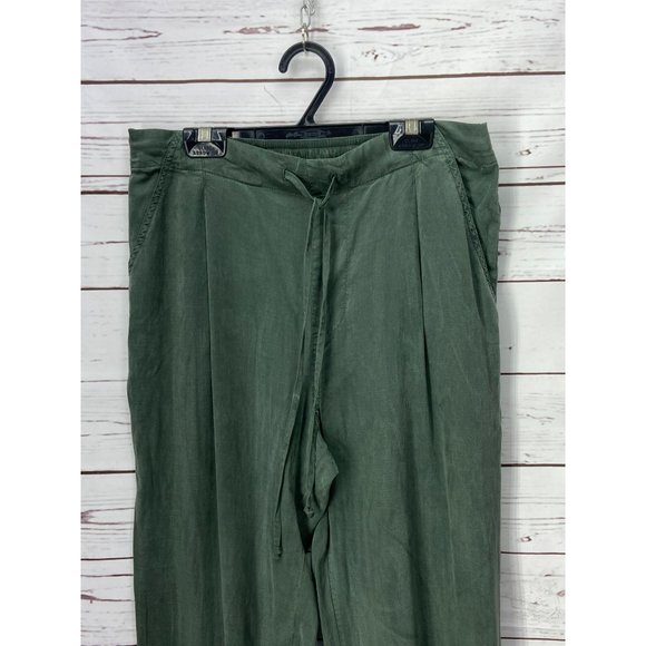 Side‎ stitch Women's Army Green Drawstring Waist Size Small Pull On Pants - Picture 3 of 8